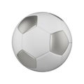 Soccer ball realistic 3d illustration. Isolated football ball on white background. International sports competition, tournament. Royalty Free Stock Photo