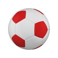 Soccer ball realistic 3d illustration. Isolated football ball on white background. International sports competition, tournament. Royalty Free Stock Photo