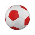 Soccer ball realistic 3d illustration. Isolated football ball on white background. International sports competition, tournament. Royalty Free Stock Photo