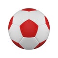 Soccer ball realistic 3d illustration. Isolated football ball on white background. International sports competition, tournament. Royalty Free Stock Photo