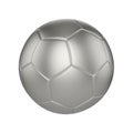 Soccer ball realistic 3d raster illustration. Isolated football ball on white background. International sports competition Royalty Free Stock Photo