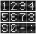 Soccer ball score board number .