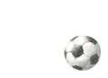 Soccer ball scores watercolor illustration, black and white color