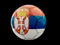 Soccer ball with Serbian flag Royalty Free Stock Photo