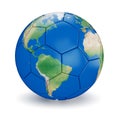 Soccer ball shaped earth