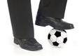 Soccer ball and shoes Royalty Free Stock Photo