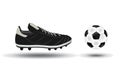 Soccer ball and shoes illustration Royalty Free Stock Photo