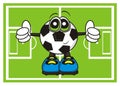 Soccer ball shows the gesture of the class on the football field
