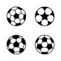 Soccer ball, simple style, icon. illustration isolated on white background