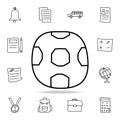 soccer ball sketch icon. Element of education icon for mobile concept and web apps. Outline soccer ball sketch icon can be used fo Royalty Free Stock Photo