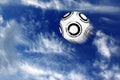 Soccer ball in sky