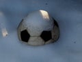 Soccer ball in the snow