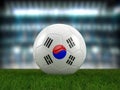 Soccer ball South Korea flag Royalty Free Stock Photo