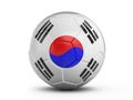 Soccer ball South Korea flag Royalty Free Stock Photo