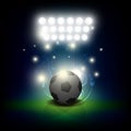 Soccer ball with spotlight