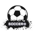 Soccer ball a symbol in style grunge