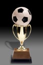 Soccer Ball and Trophy. Royalty Free Stock Photo