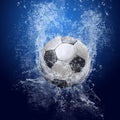 Soccer ball under water