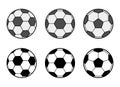 Soccer ball vector design illustration isolated on white background Royalty Free Stock Photo