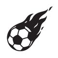 Soccer ball vector football logo icon fire symbol illustration cartoon graphic Royalty Free Stock Photo