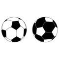 Soccer ball vector icon. playing football illustration sign collection. Sport symbol. Royalty Free Stock Photo