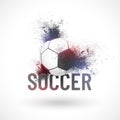 Soccer ball on white background. Royalty Free Stock Photo