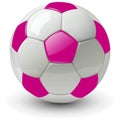 Soccer ball white purple 3D icon