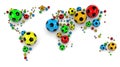 Soccer Ball World Map Royalty Free Stock Photo