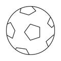 Soccer balloon sport isolated icon