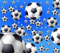 Soccer balls background