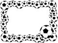 Soccer balls frame Royalty Free Stock Photo