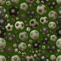 Soccer Balls Seamless Texture Royalty Free Stock Photo