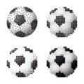 Soccer balls set illustration Royalty Free Stock Photo