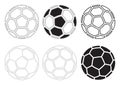 Soccer balls vector