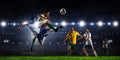 Soccer best moments. Mixed media Royalty Free Stock Photo