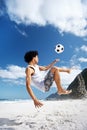 Soccer bicycle kick Royalty Free Stock Photo