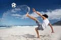 Soccer bicycle kick Royalty Free Stock Photo