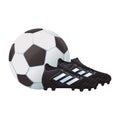 Soccer boots with ball