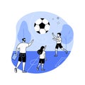 Soccer camp abstract concept vector illustration.