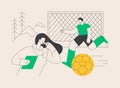 Soccer camp abstract concept vector illustration.