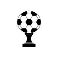 Soccer champion cup icon, black simple style Royalty Free Stock Photo
