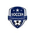 Soccer Championship badge logo design template