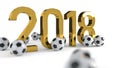 2018 soccer championship concept background, 3d rendering Royalty Free Stock Photo