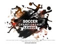 Soccer Championship League with multiple playing actions by soc