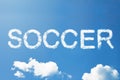 SOCCER a cloud word Royalty Free Stock Photo