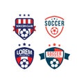 Soccer Club Logo Set Vector Template Design Illustration Royalty Free Stock Photo