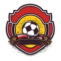 Soccer club. Soccer match. Soccer coaching training. cartoon vector illustration. label, sticker, t-shirt printing