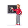 Soccer coach woman drawing game plan on the board Royalty Free Stock Photo