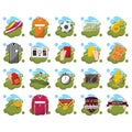 soccer collection. Vector illustration decorative design Royalty Free Stock Photo