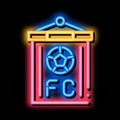 Soccer Command Flag neon glow icon illustration